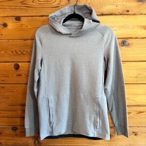 Lululemon Textured Tech Hoodie Mens XS White Opal / Rhino Grey
